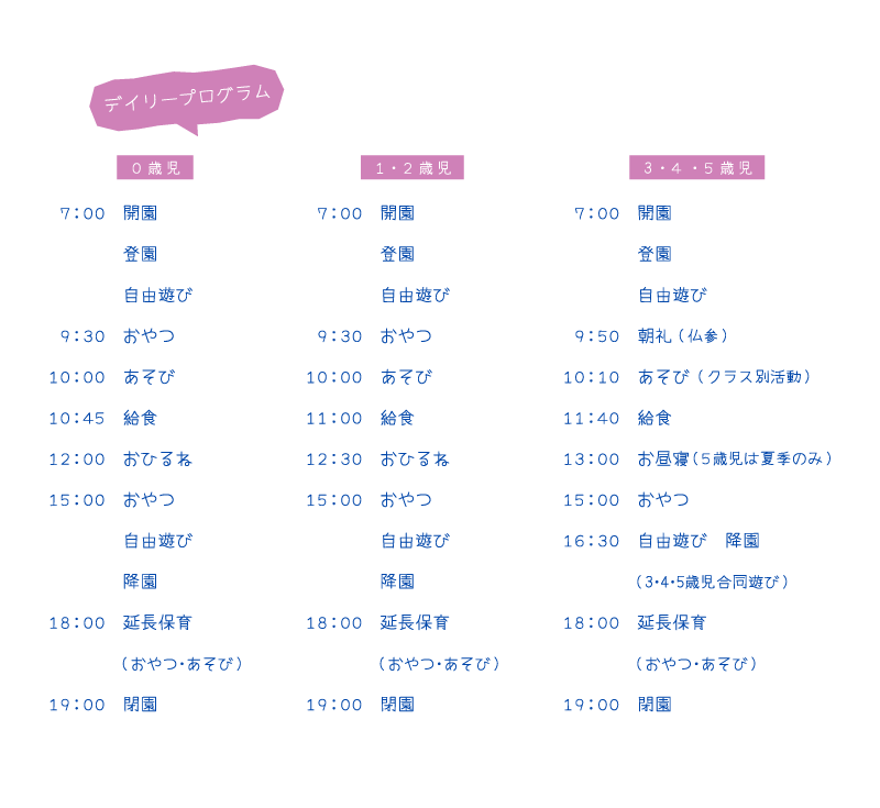 デイリープログラム